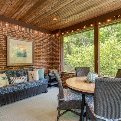 first-floor screened porch