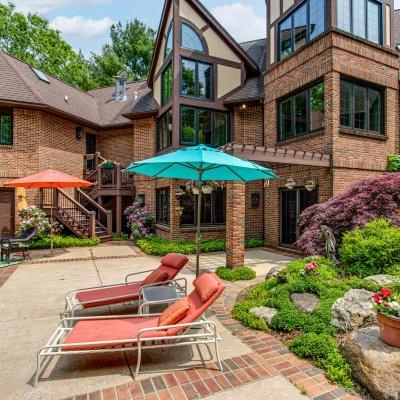 rear exterior pool patio