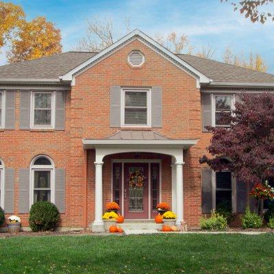 Covered front porch addition Anderson residential  